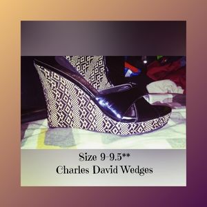 📸NEW PIX!! Size 9-9.5* Charles David Wedges